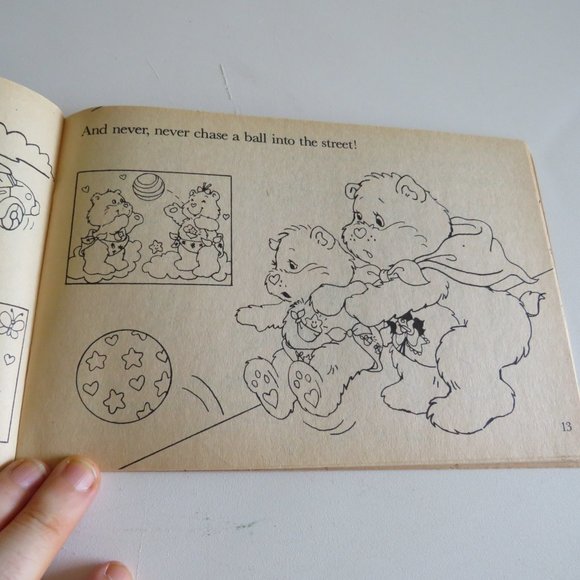 Vintage Care Bears Sticker Book "Play It Safe" NEW-Aged condition PIZZA HUT - Picture 9 of 15